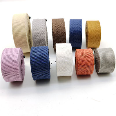 GRS Herribone Woven Paper Ribbon Roll Plain Pattern Assorted Color Solid