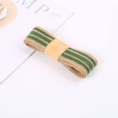 Striped Colorful 100% Jute Burlap Ribbon Rolls For Decoration