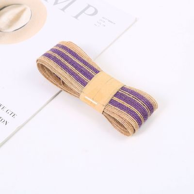 Striped Colorful 100% Jute Burlap Ribbon Rolls For Decoration