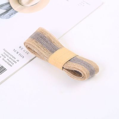 Striped Colorful 100% Jute Burlap Ribbon Rolls For Decoration
