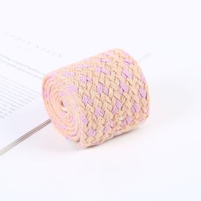 Woven Braided Jute Ribbon Colorful Blue Jute Ribbon For Christmas Tree