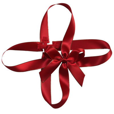 Customized Polyester Satin Ribbon Flowers For Party Decoration