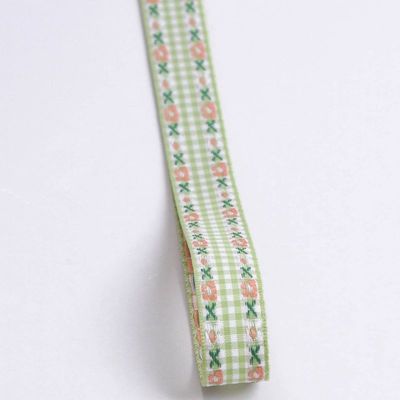 7mm-38mm Blue Embroidered Ribbon ISO9001 Embroidered Floral Ribbon