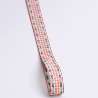 7mm-38mm Blue Embroidered Ribbon ISO9001 Embroidered Floral Ribbon