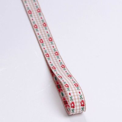 7mm-38mm Blue Embroidered Ribbon ISO9001 Embroidered Floral Ribbon