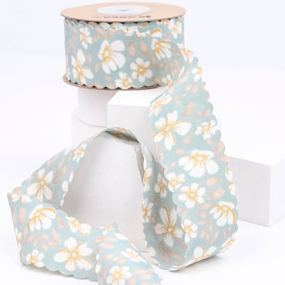 Floral Personalized Grosgrain Ribbon Weave Edge Ribbon For Gift Packing