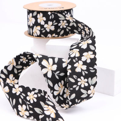 Floral Personalized Grosgrain Ribbon Weave Edge Ribbon For Gift Packing