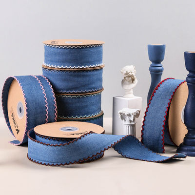 Garment Decoration Jeans Ribbon 38mm Double Face Weave Edge