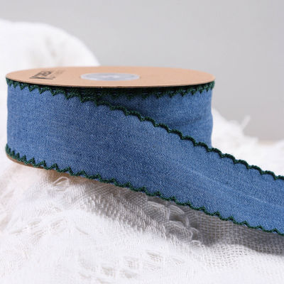 Garment Decoration Jeans Ribbon 38mm Double Face Weave Edge