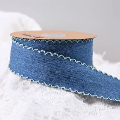Garment Decoration Jeans Ribbon 38mm Double Face Weave Edge
