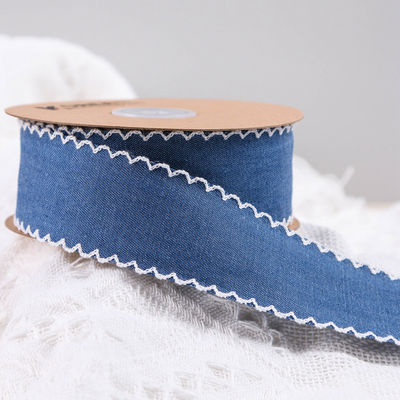 Garment Decoration Jeans Ribbon 38mm Double Face Weave Edge