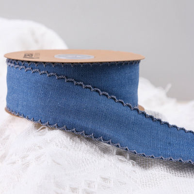 Garment Decoration Jeans Ribbon 38mm Double Face Weave Edge