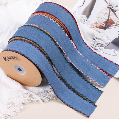 Garment Decoration Jeans Ribbon 38mm Double Face Weave Edge