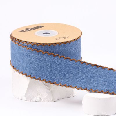 Garment Decoration Jeans Ribbon 38mm Double Face Weave Edge