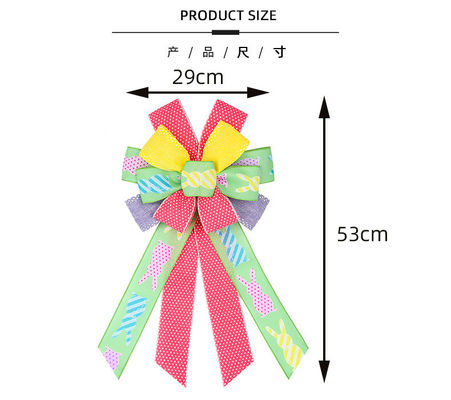 Cute Cartoon Egg And Rabbit Easter Ribbon Bow For Festival Decoration