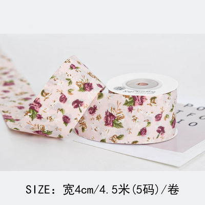 Bow Personalised Printed Ribbon 40mm Floral Printed Ribbon