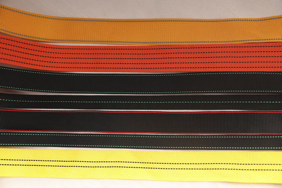 UV Resistant UHMWPE Webbing Black Yellow For Parachute Tent Beach Chair