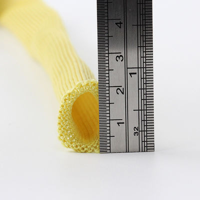 Knitted Fireproof Webbing Yellow 20mm Width Kevlar Tubular Webbing