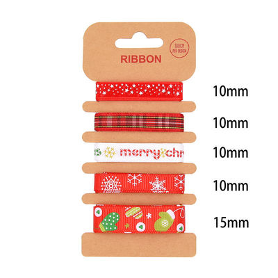 ODM Polyester Ribbon 2mm 10mm 15mm Christmas Gift Wrap Ribbon