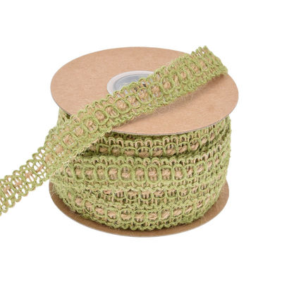 Leaf Dark Green Burlap Ribbon 2mm-15mm*10y Jute Wired Ribbon