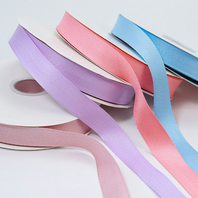 2.5cm Regradable Ribbon Gift Packing Tencel Ribbon Herringbone Ribbon