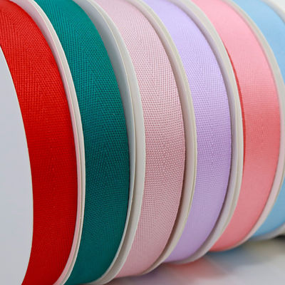 2.5cm Regradable Ribbon Gift Packing Tencel Ribbon Herringbone Ribbon