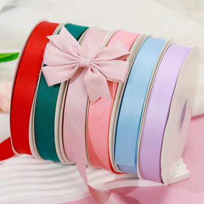 2.5cm Regradable Ribbon Gift Packing Tencel Ribbon Herringbone Ribbon