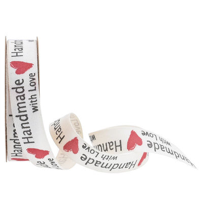 15mm*10m Printed Cotton Ribbon For Gift Packing And Garment Accessories