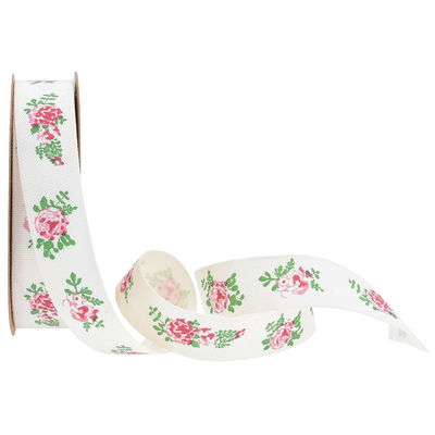 15mm*10m Printed Cotton Ribbon For Gift Packing And Garment Accessories