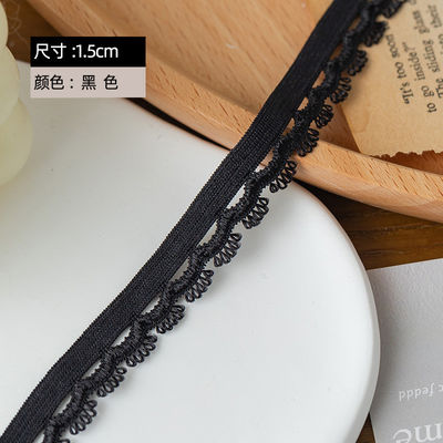 Head Light Occasion 1.5cm Weaved Eyebow Edge Polyester Elastic Bra Strap Ribbon For Garment Accessories