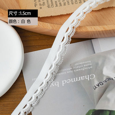 Head Light Occasion 1.5cm Weaved Eyebow Edge Polyester Elastic Bra Strap Ribbon For Garment Accessories