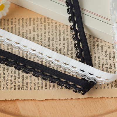 Head Light Occasion 1.5cm Weaved Eyebow Edge Polyester Elastic Bra Strap Ribbon For Garment Accessories