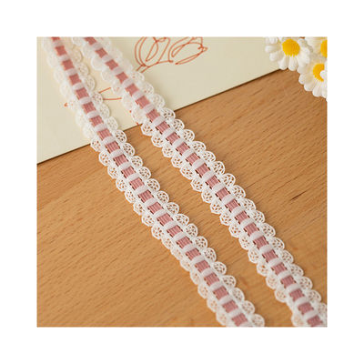 1.7cm Weaved Lace Edge Polyester Elastic Bra Strap Ribbon For Garment Accessories