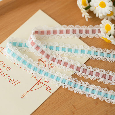 1.7cm Weaved Lace Edge Polyester Elastic Bra Strap Ribbon For Garment Accessories